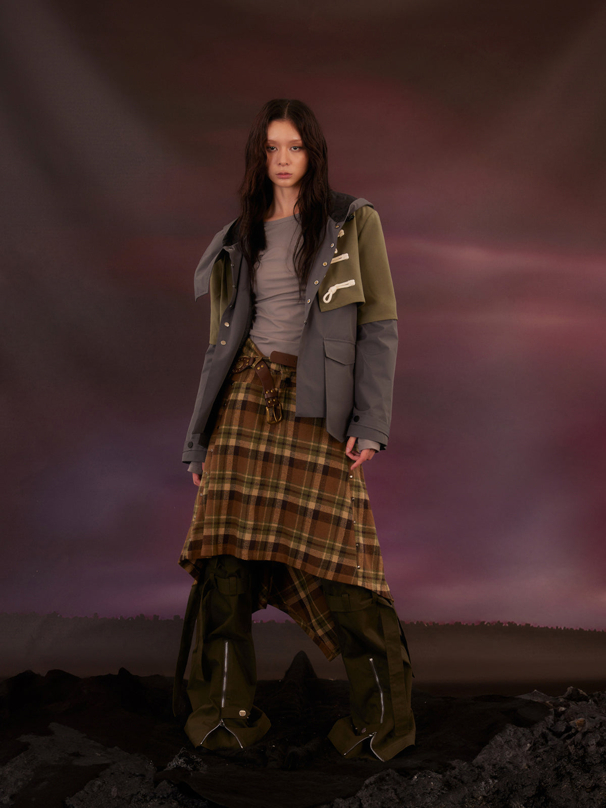 Slim fit assault suit short jacket