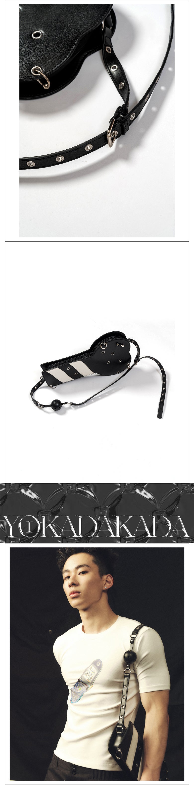 Leather backpack and underarm bag