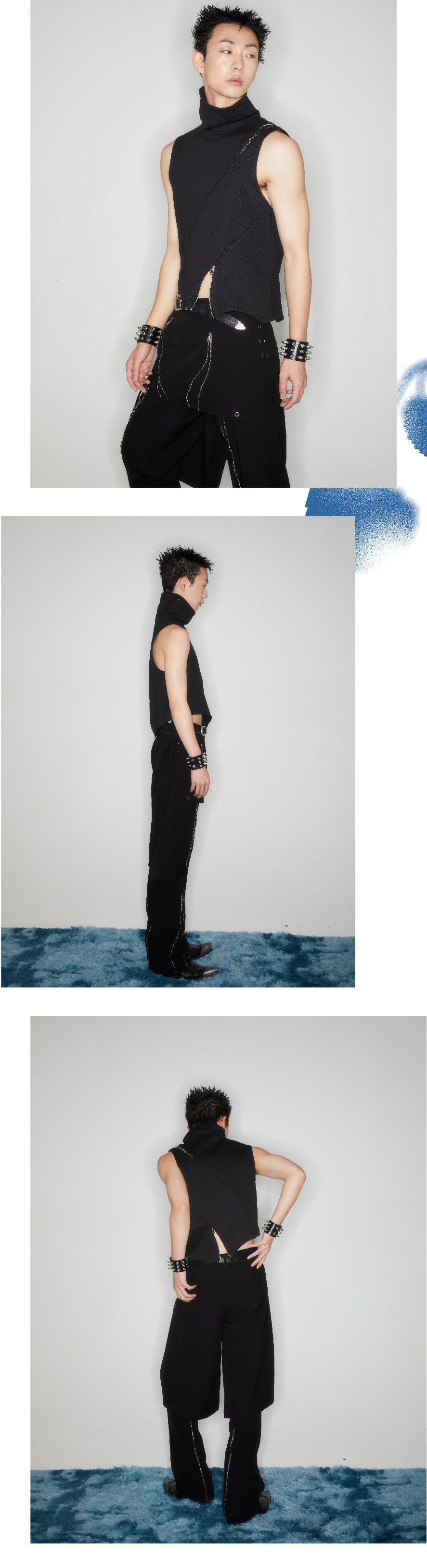 Sleeveless high neck top