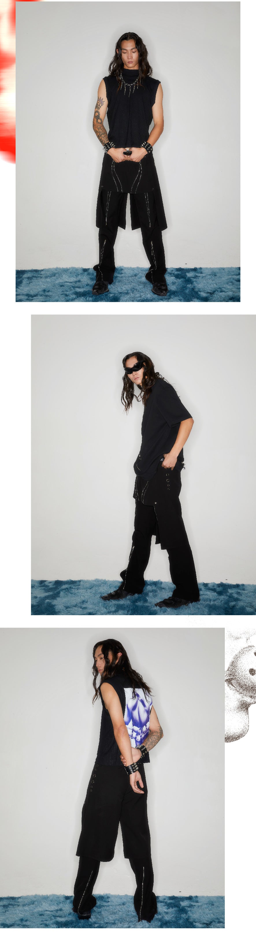 Ferrous zippered culottes