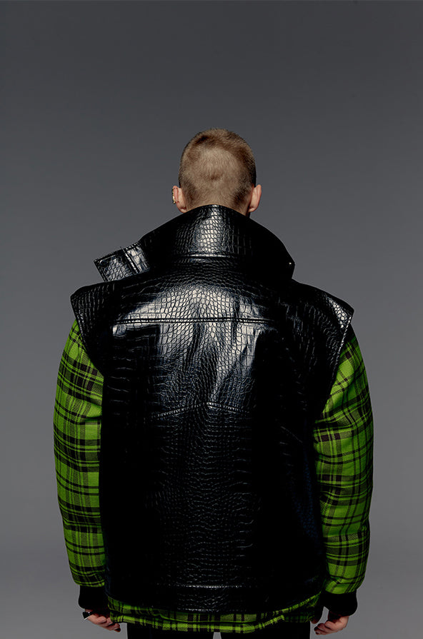 Silhouette wide shoulder vest