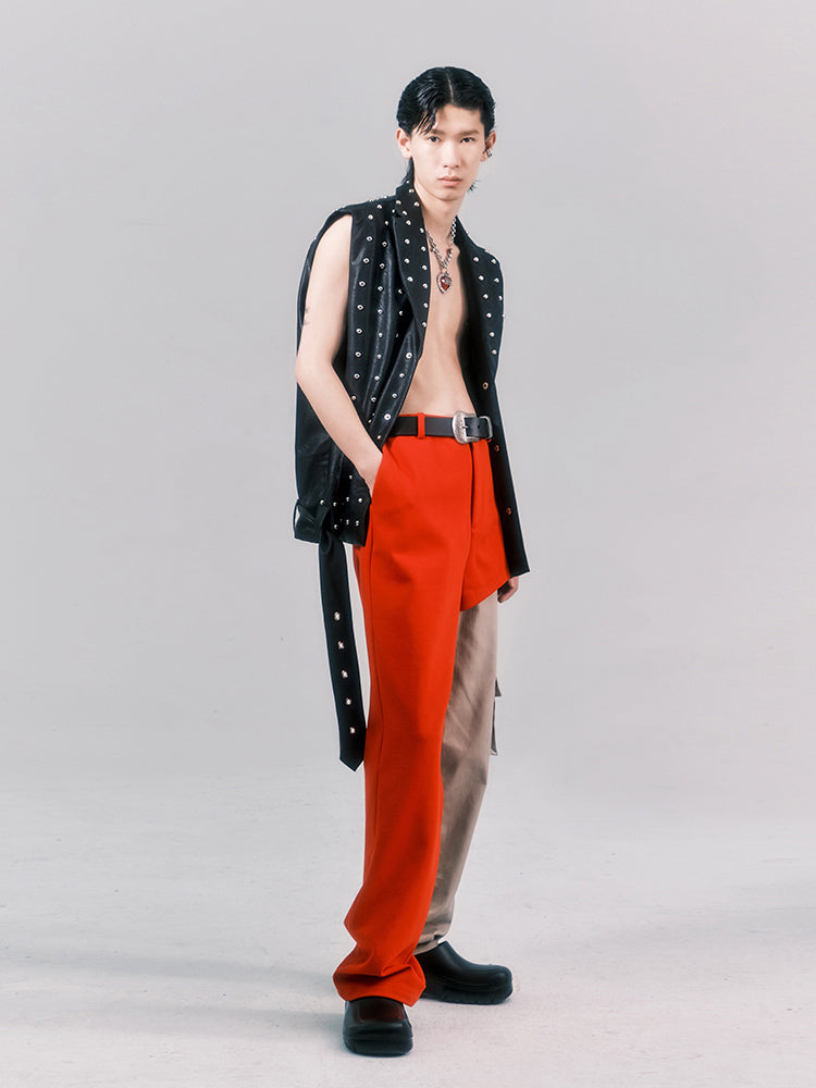 Riveted silhouette punk vest