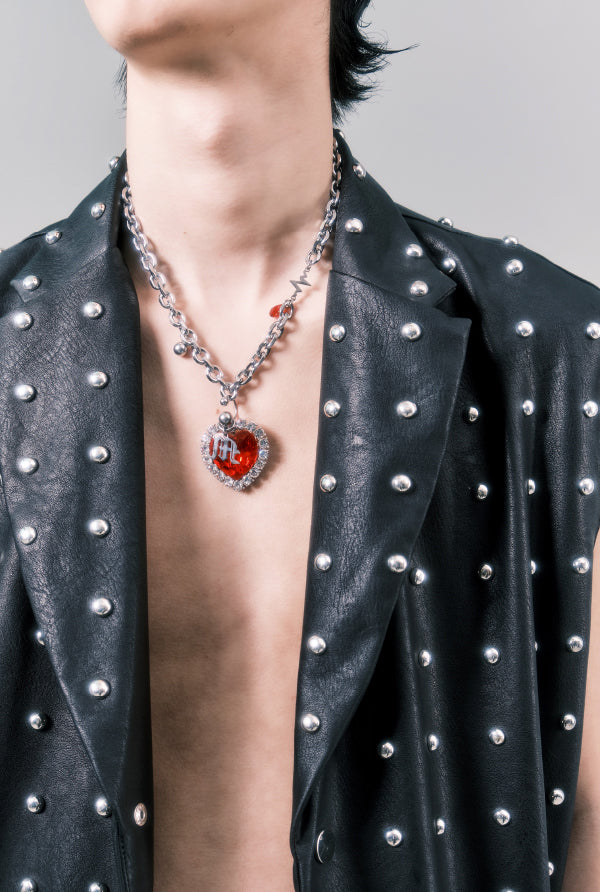 Riveted silhouette punk vest