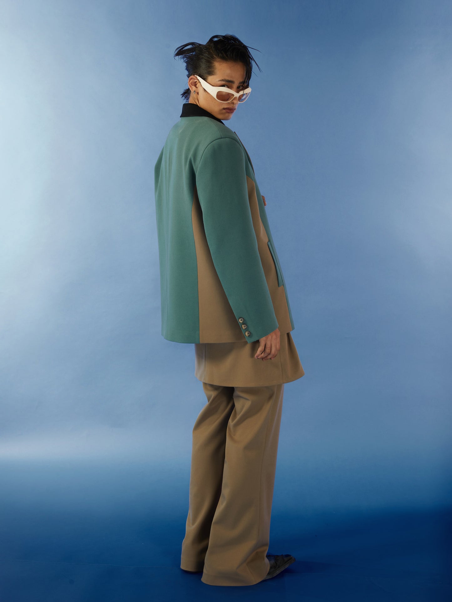 Casual patchwork suit