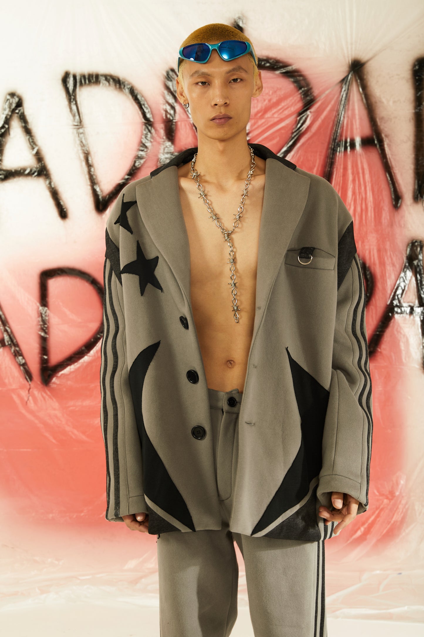 Wide shoulder vintage coat