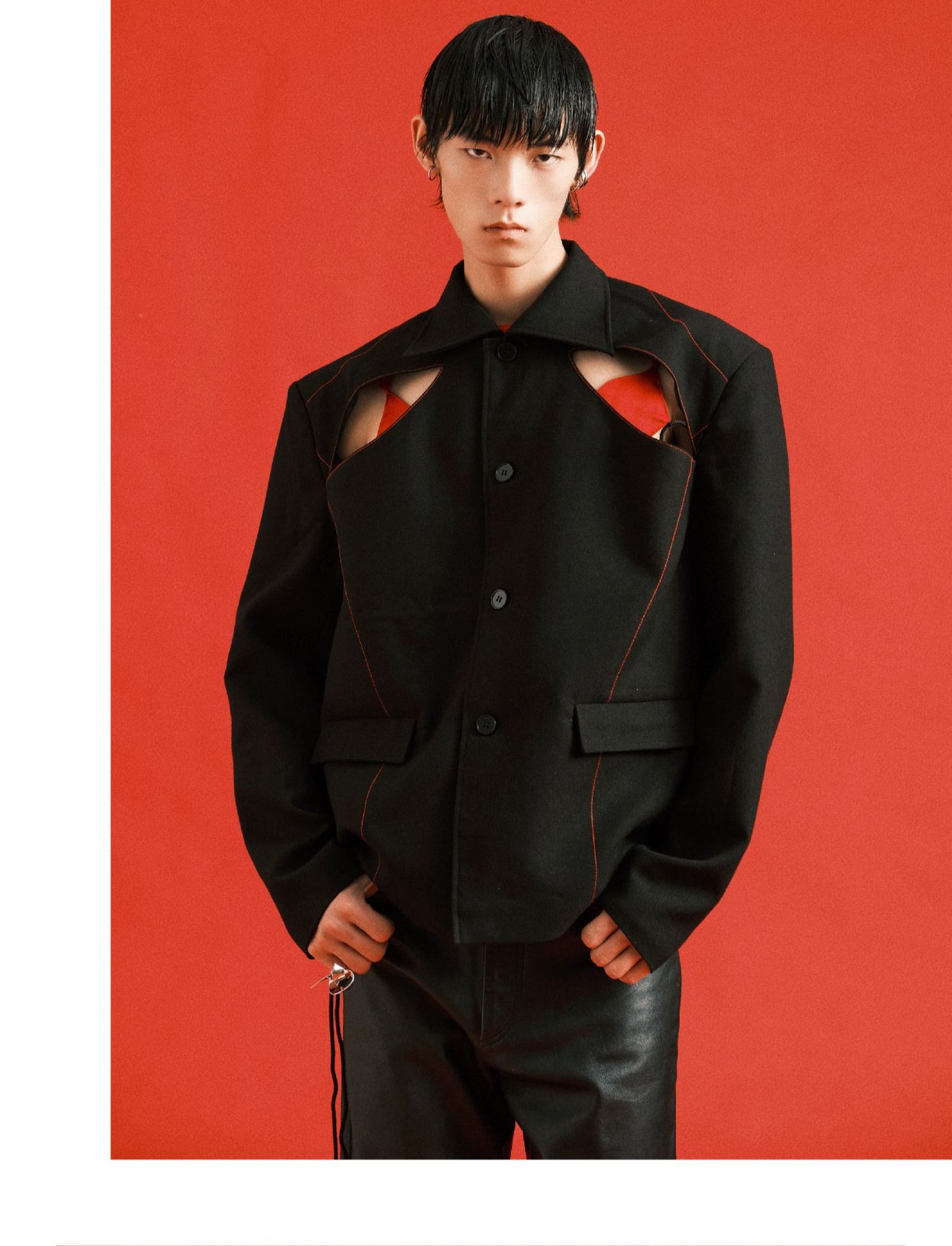 Python pattern hollow coat