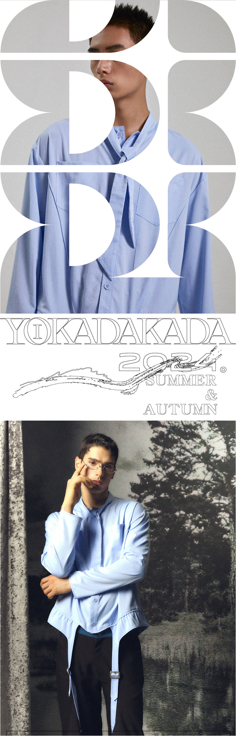 Blue suspender socks design bow tie shirt