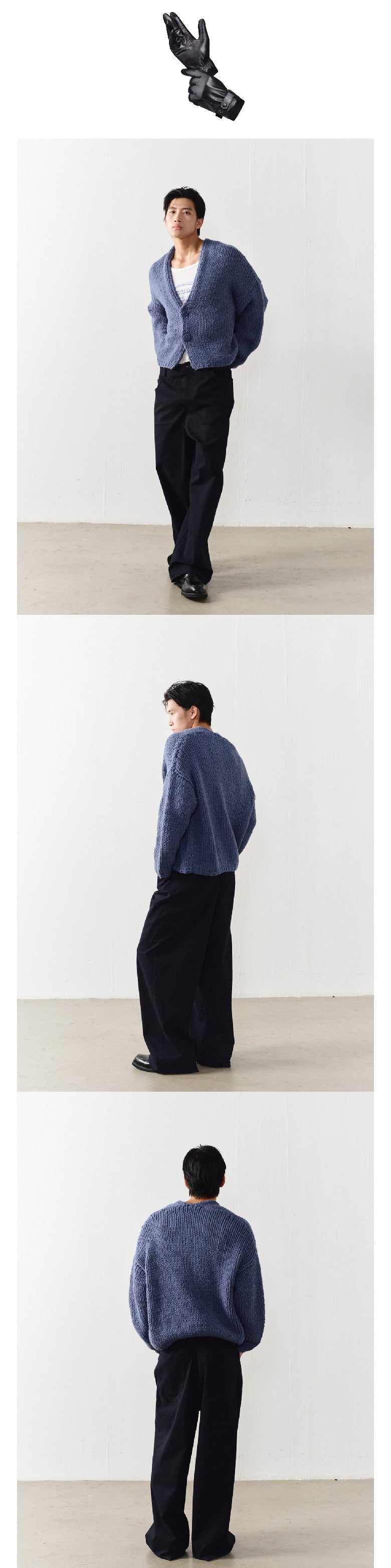 Chunky knit oversized button sweater