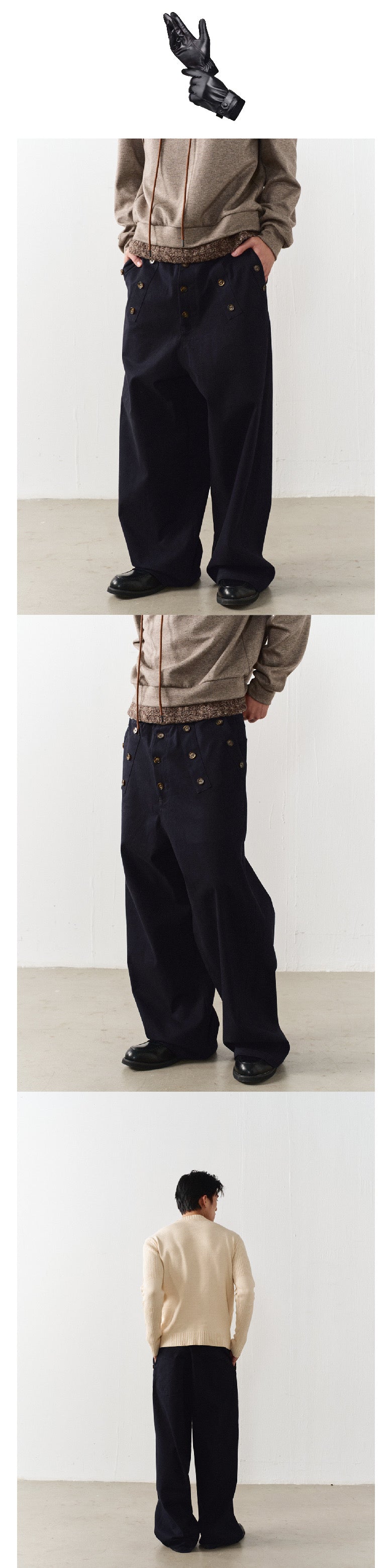 Double-layer cargo pants