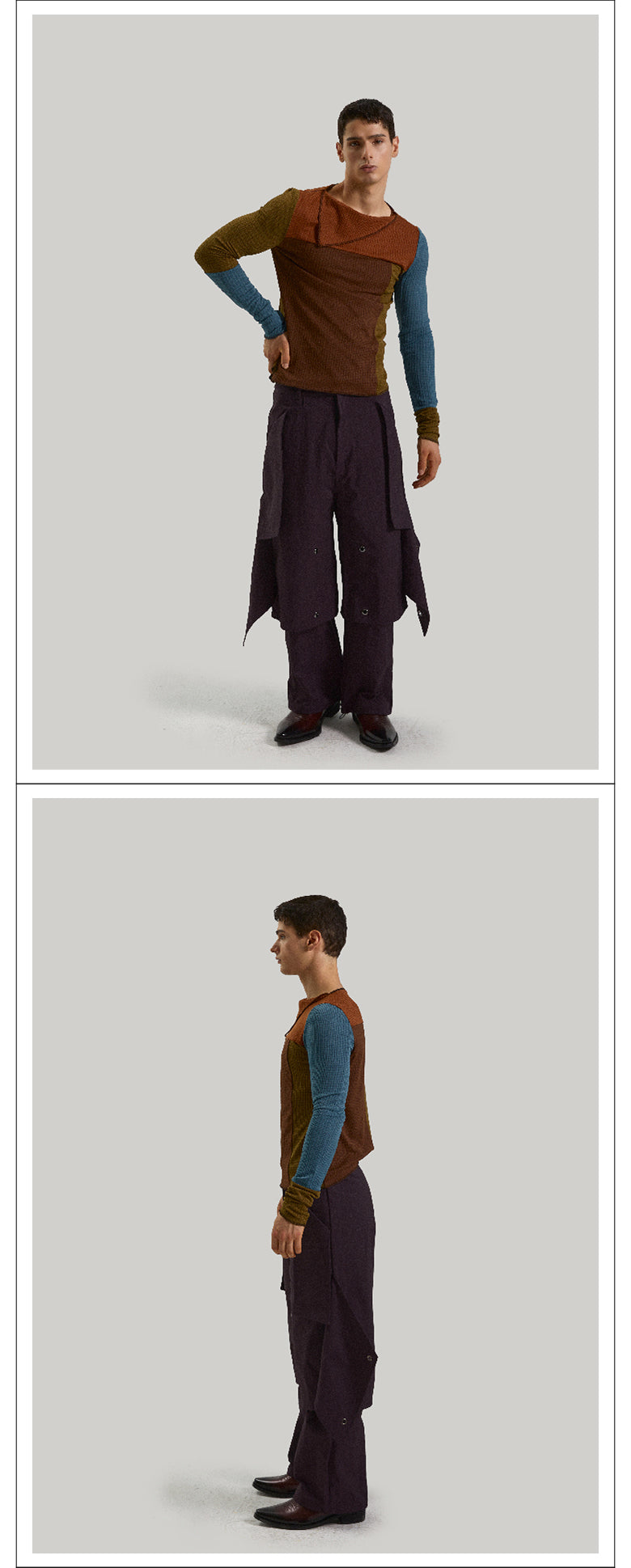 Deep purple functional alien eye pants