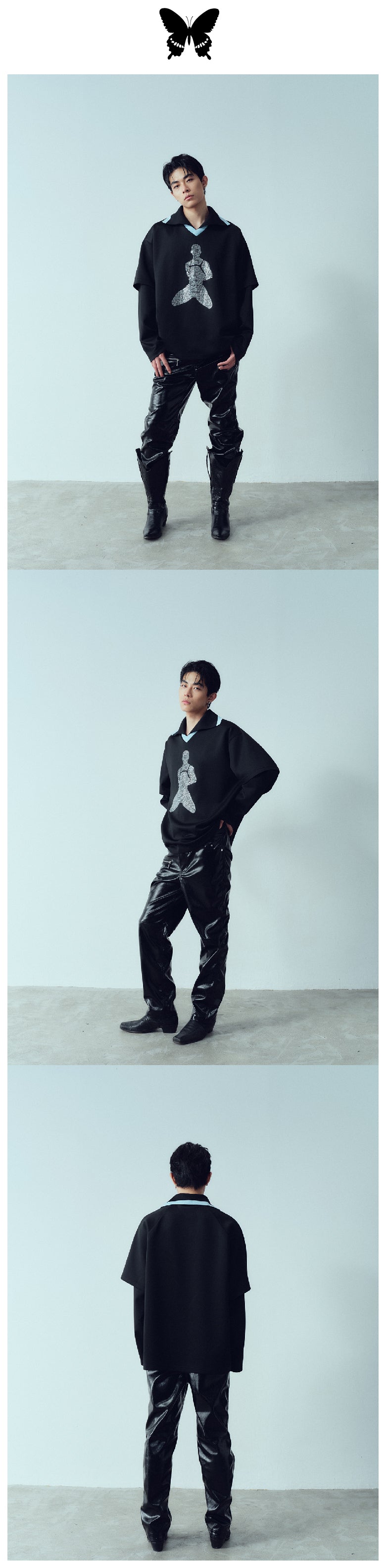Flash diamond double-layer silhouette jersey