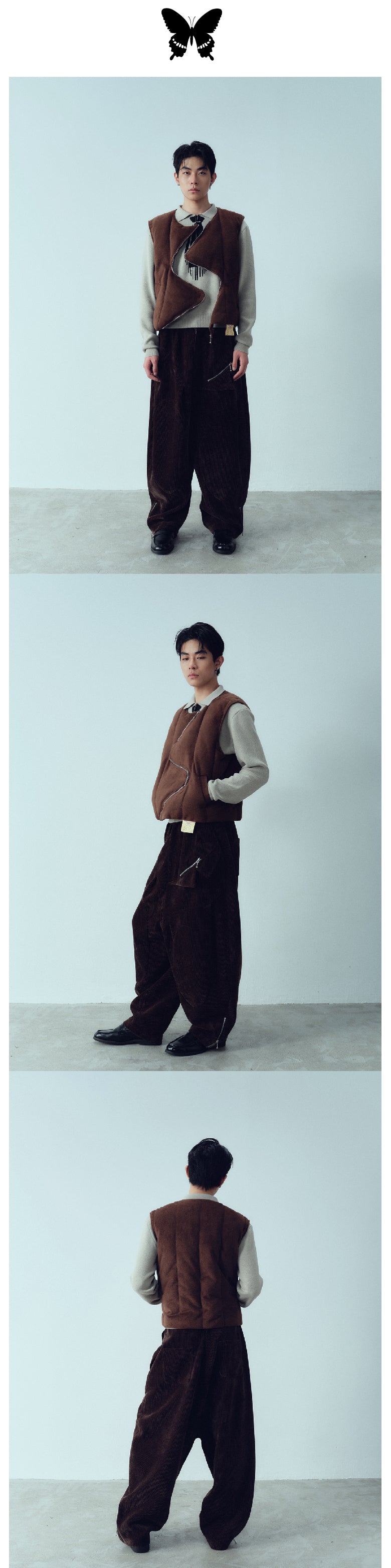 S-zippered cotton vest