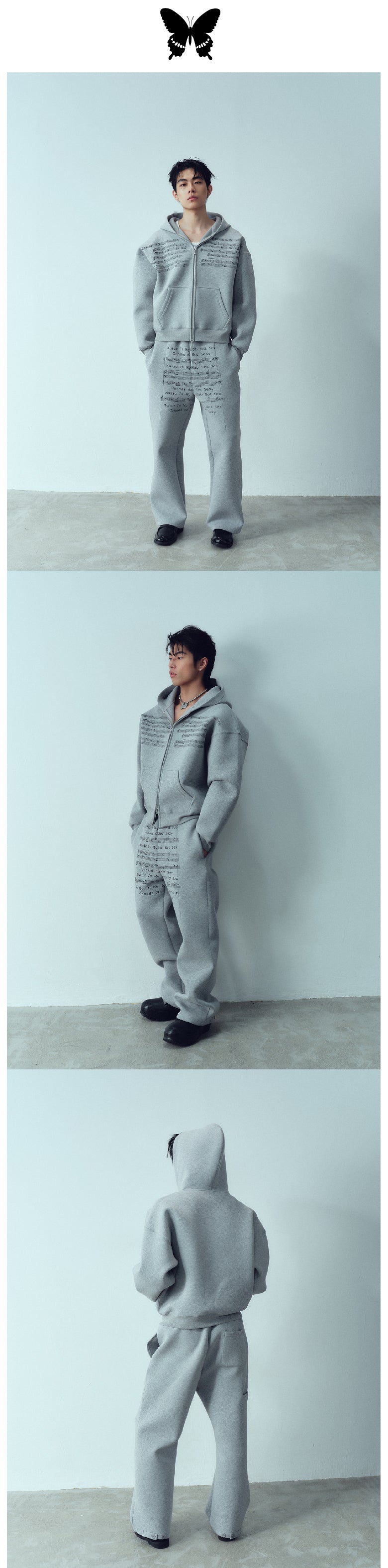 I like music printed hoodie, hoodie and pants.
