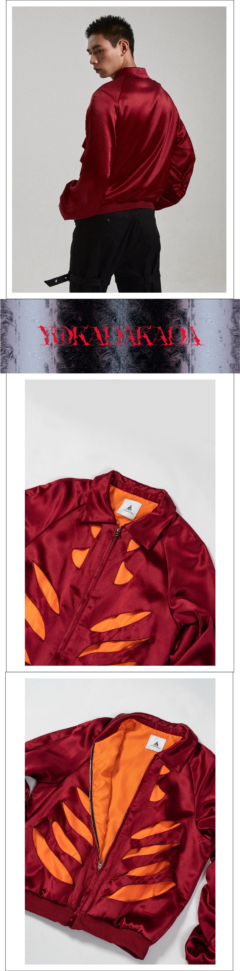 Skeleton hollowed out air force jacket