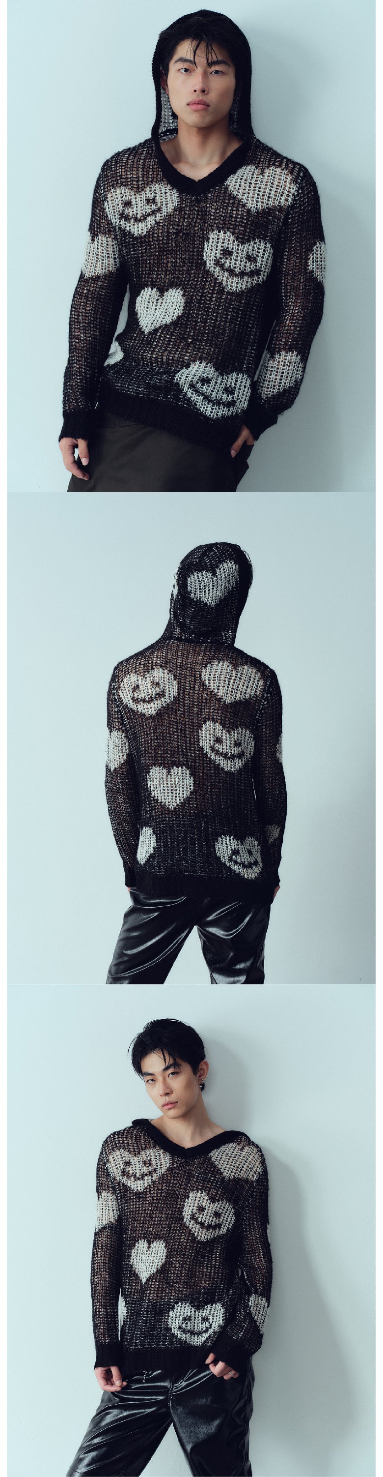 Love Heart Smiling Hooded Sweater