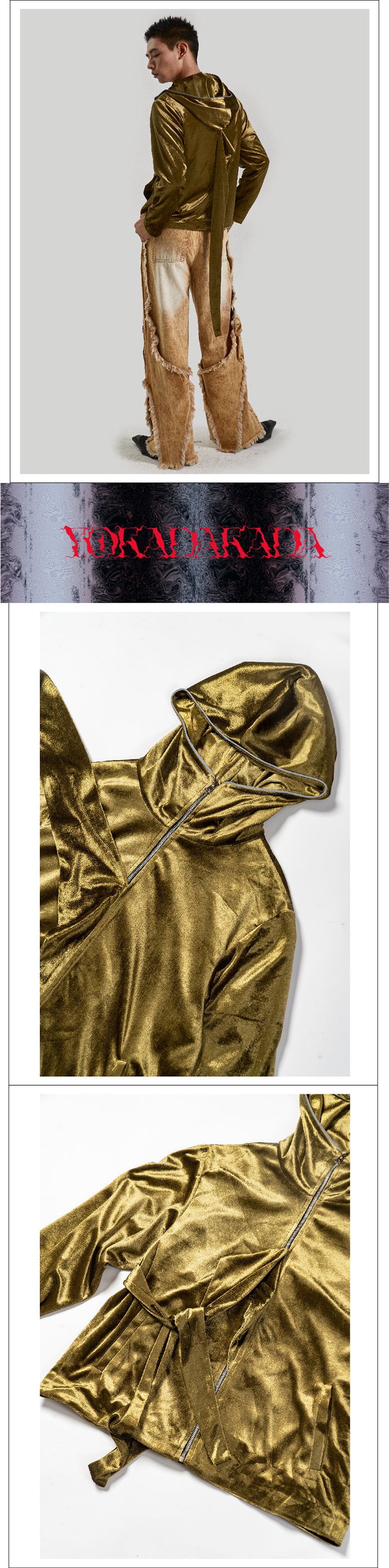 Golden strap angel hoodie