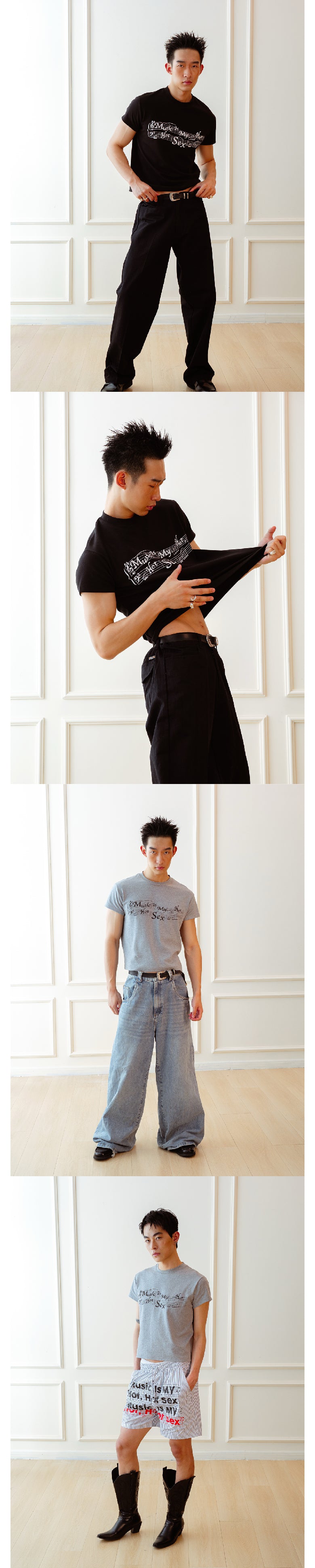 Score printed T-shirt