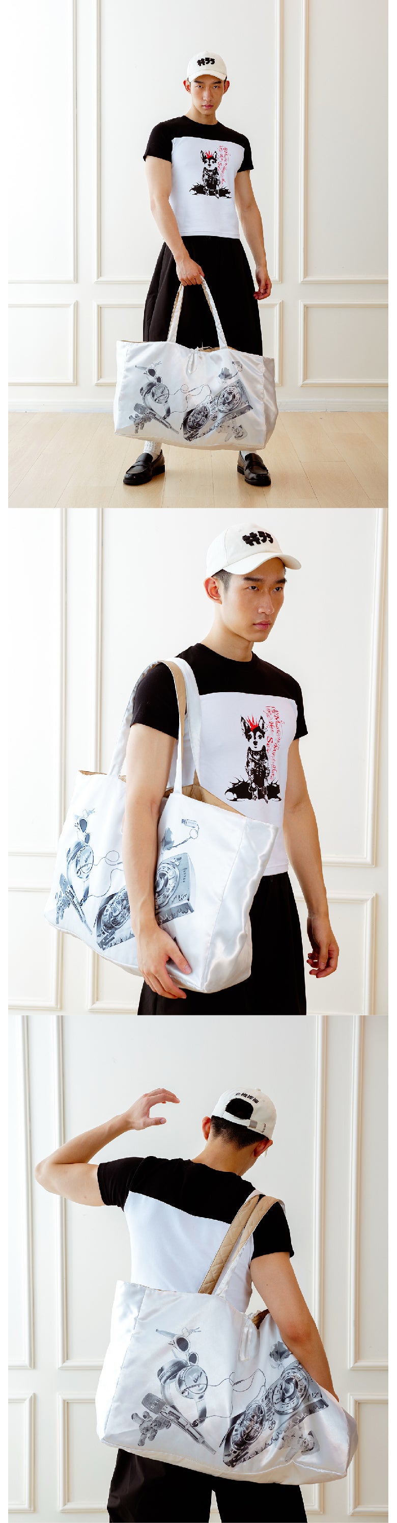 Axis black and white  bag