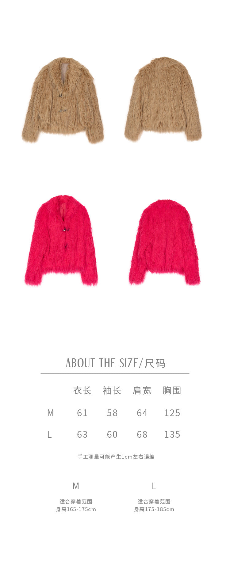 Vintage leather button long fur coat