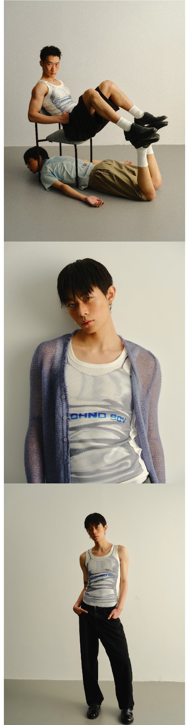 Electronic boy tank top