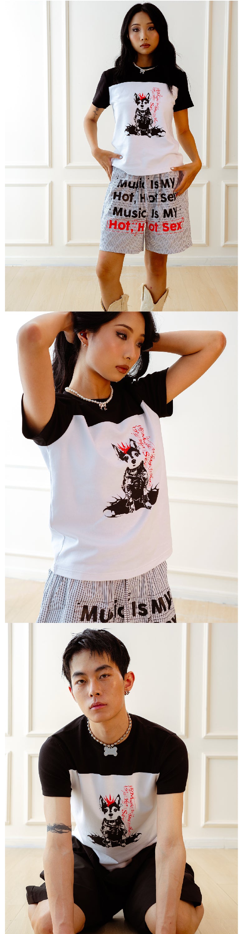 Punk Dog Printed T-shirt