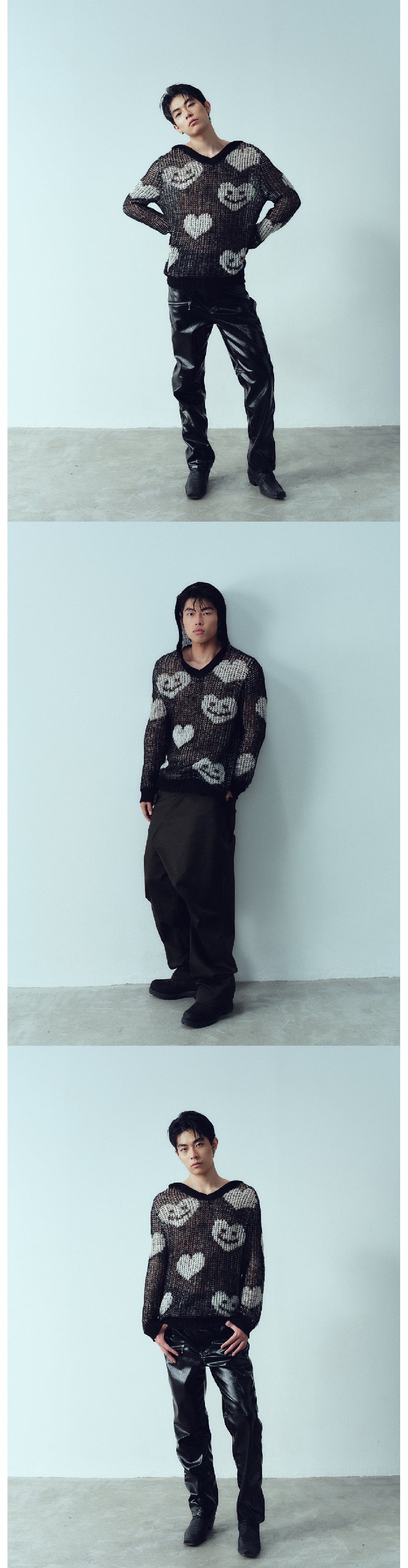 Love Heart Smiling Hooded Sweater