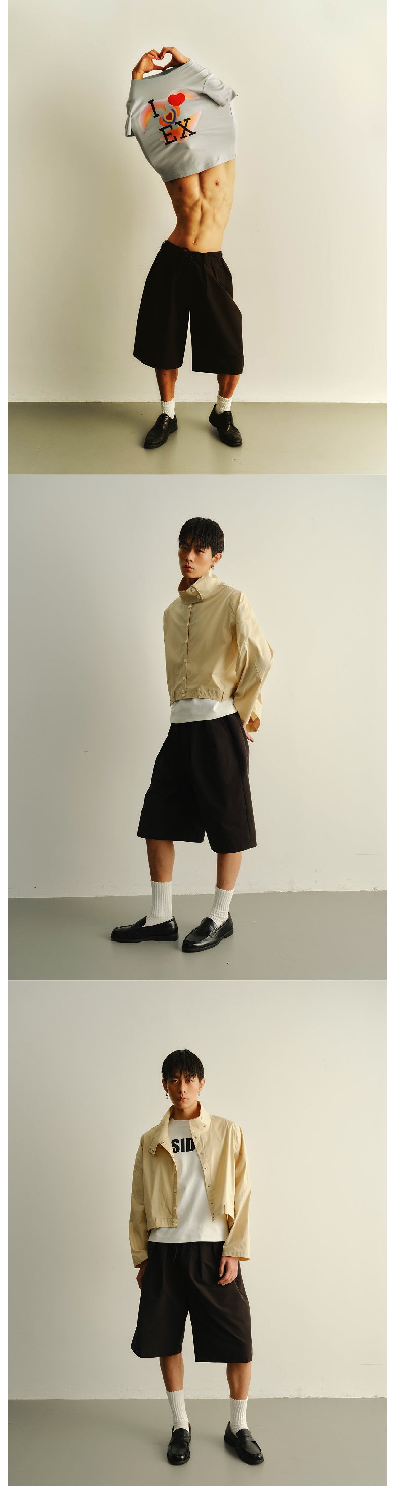 Black silhouette shorts