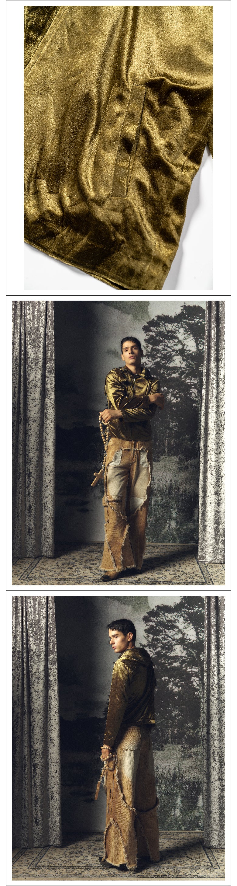 Golden strap angel hoodie