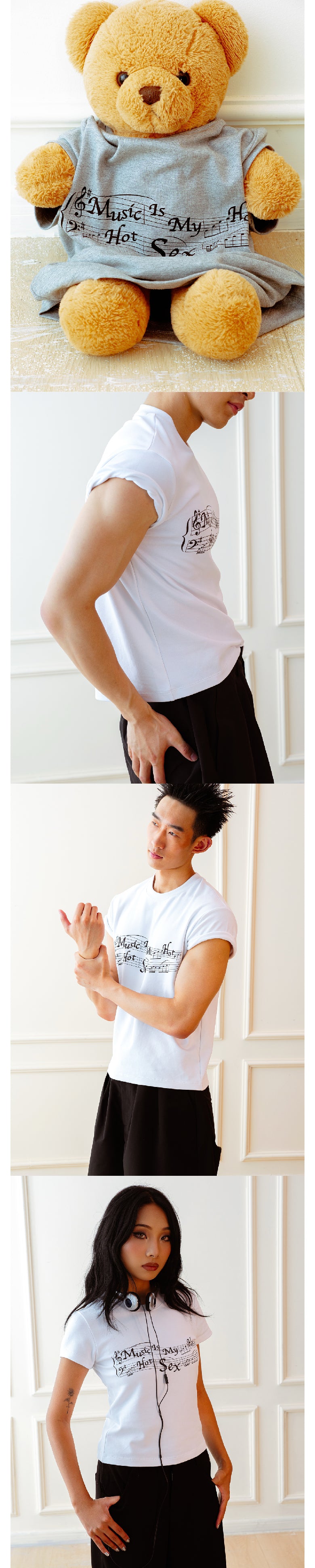 Score printed T-shirt