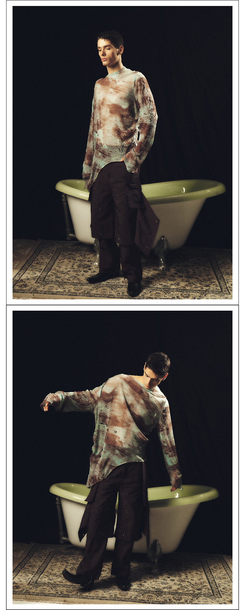 Deep purple functional alien eye pants