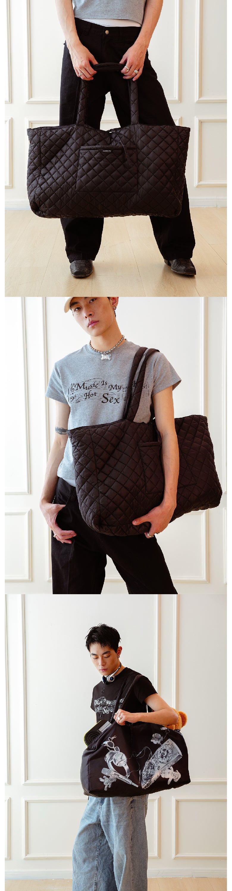 Axis black and white  bag