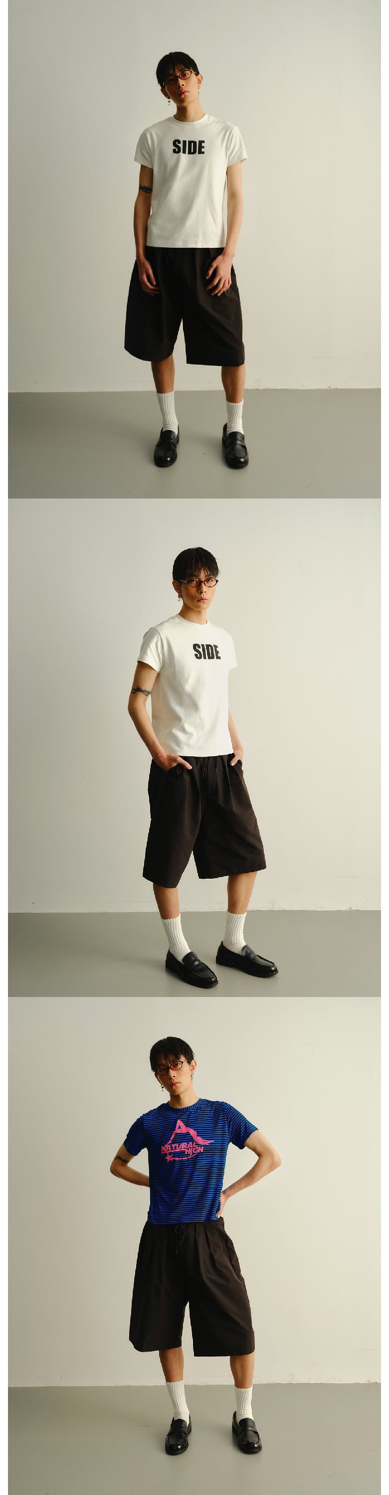 Black silhouette shorts