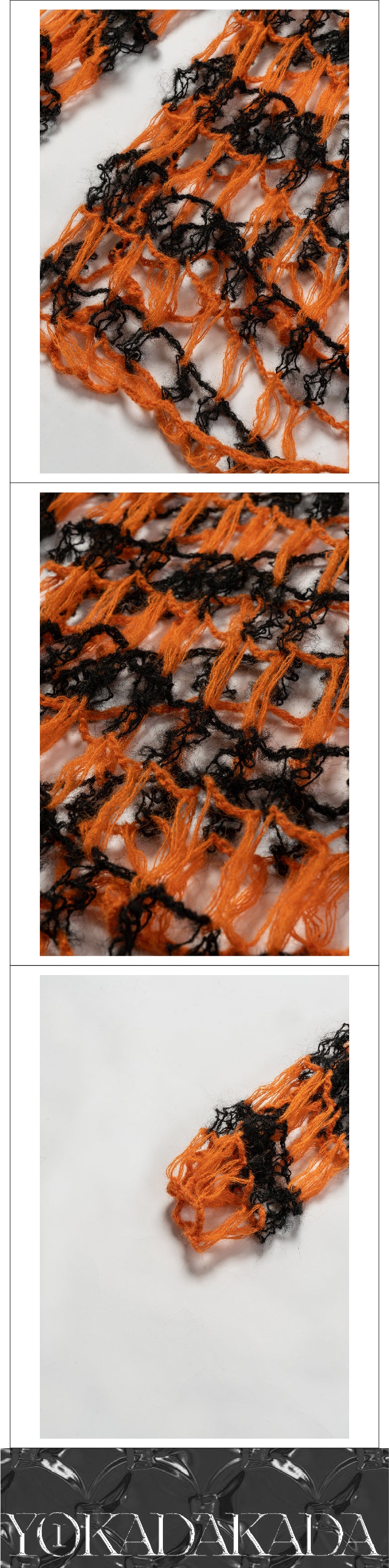 Large hollow out two tone sweater