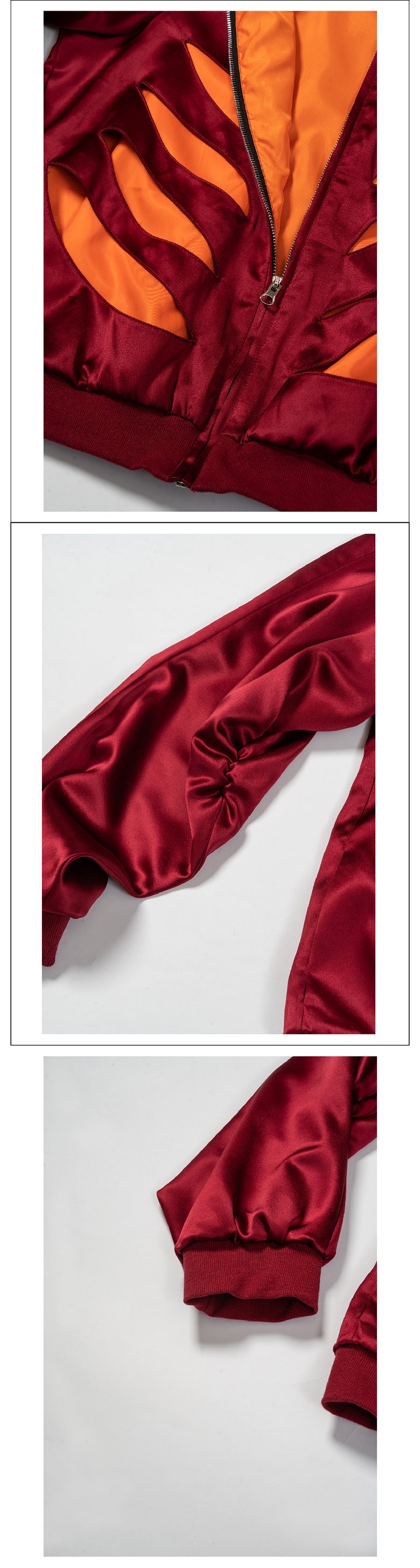 Skeleton hollowed out air force jacket