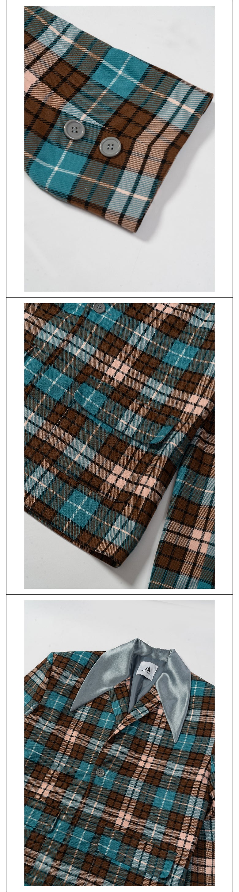 Bright retro checkered suit