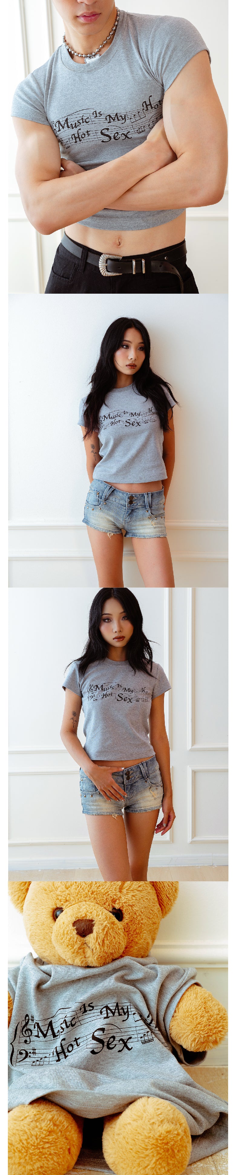 Score printed T-shirt