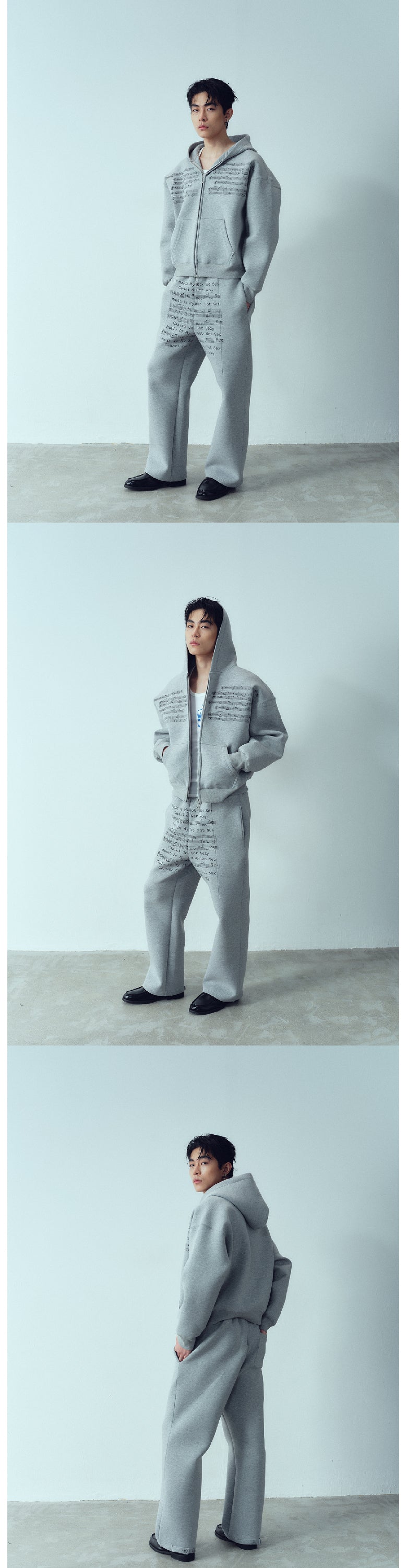 I like music printed hoodie, hoodie and pants.