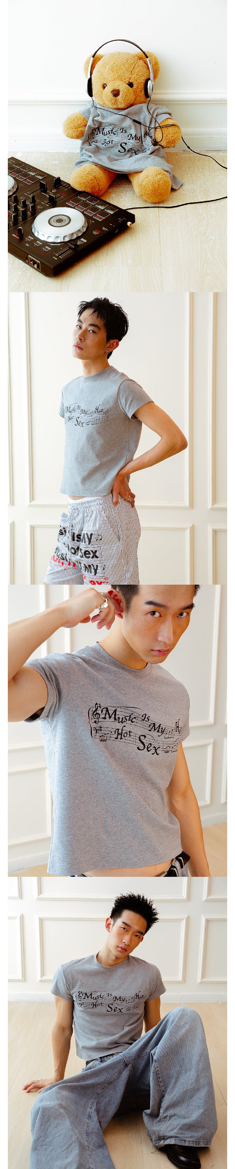 Score printed T-shirt