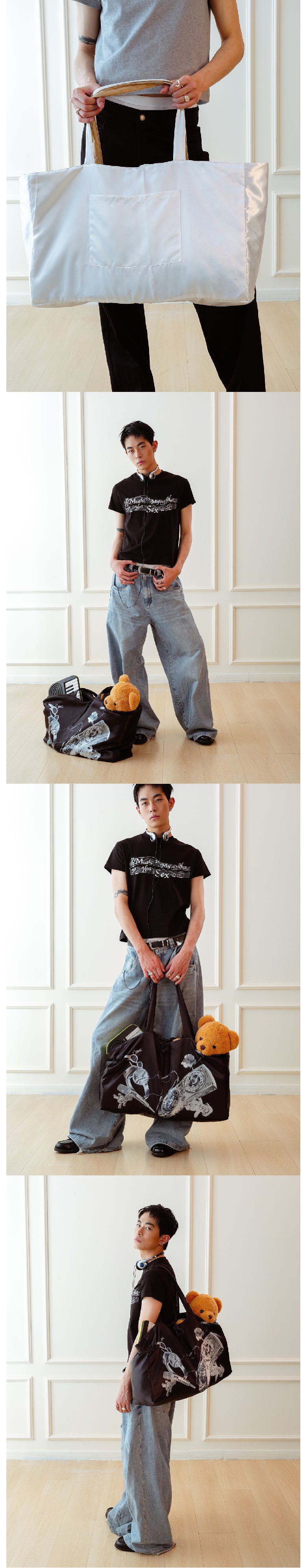 Axis black and white  bag