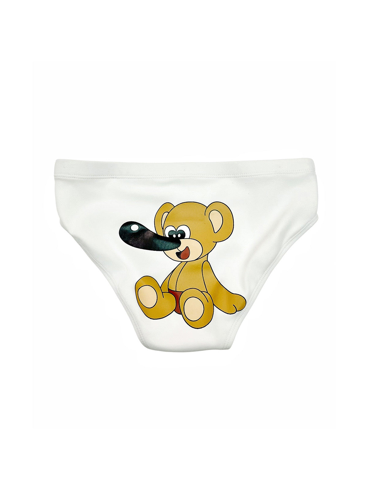 Pinocchio Bear White Swimming Trunks