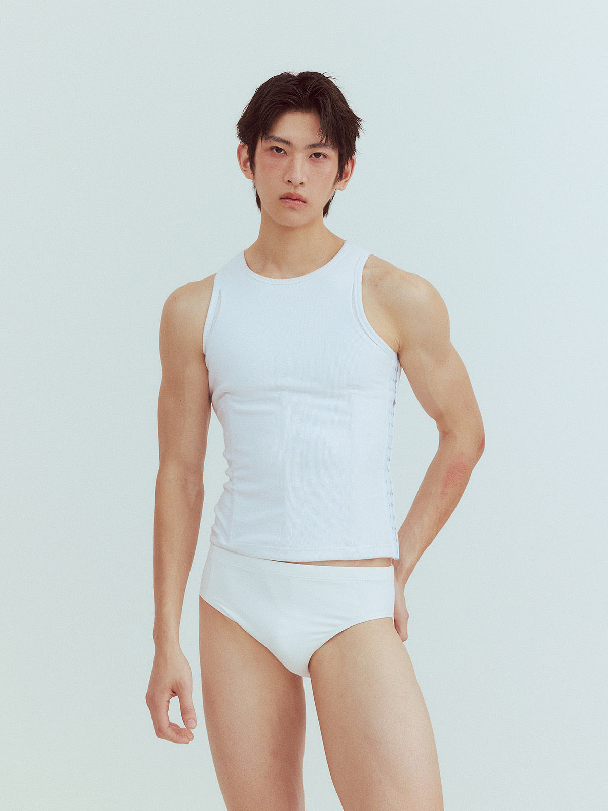 Pinocchio Bear White Swimming Trunks