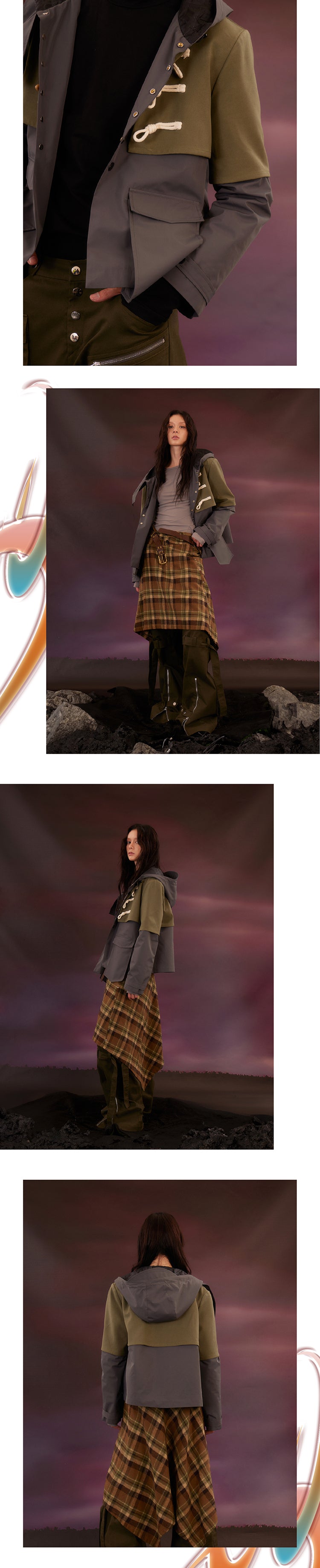 Slim fit assault suit short jacket