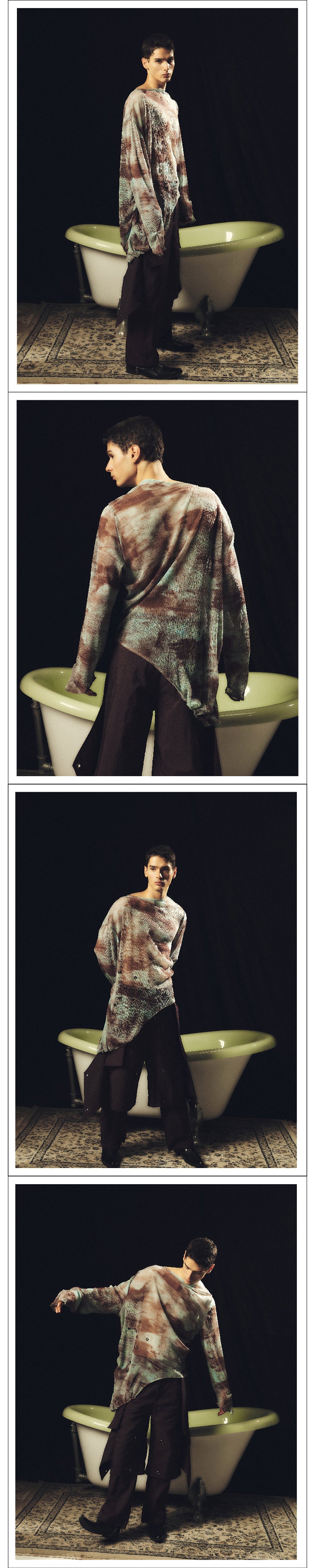 Long sleeved sheer sexy see through top