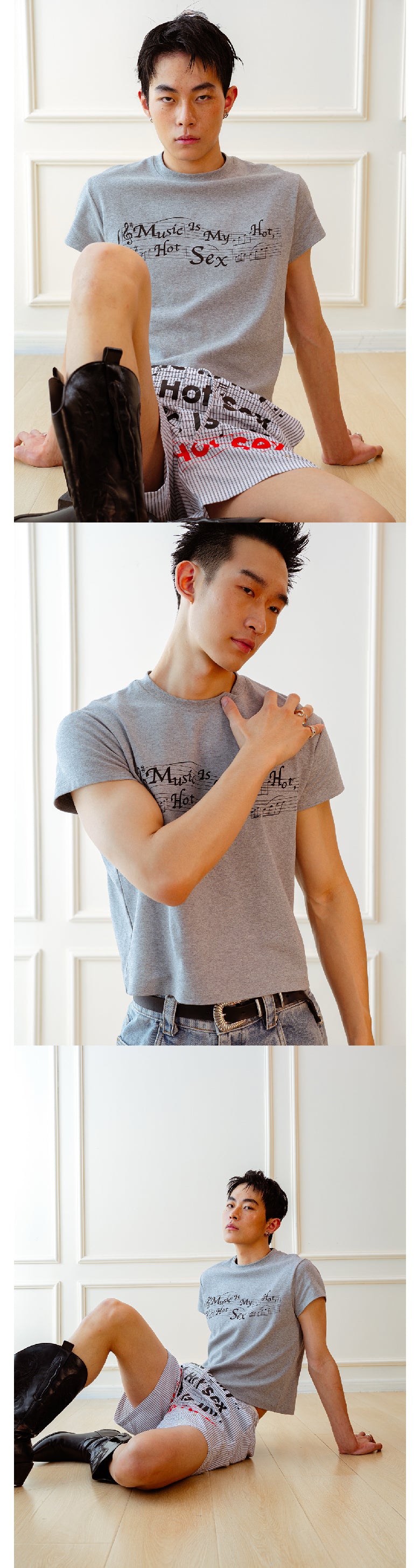 Score printed T-shirt