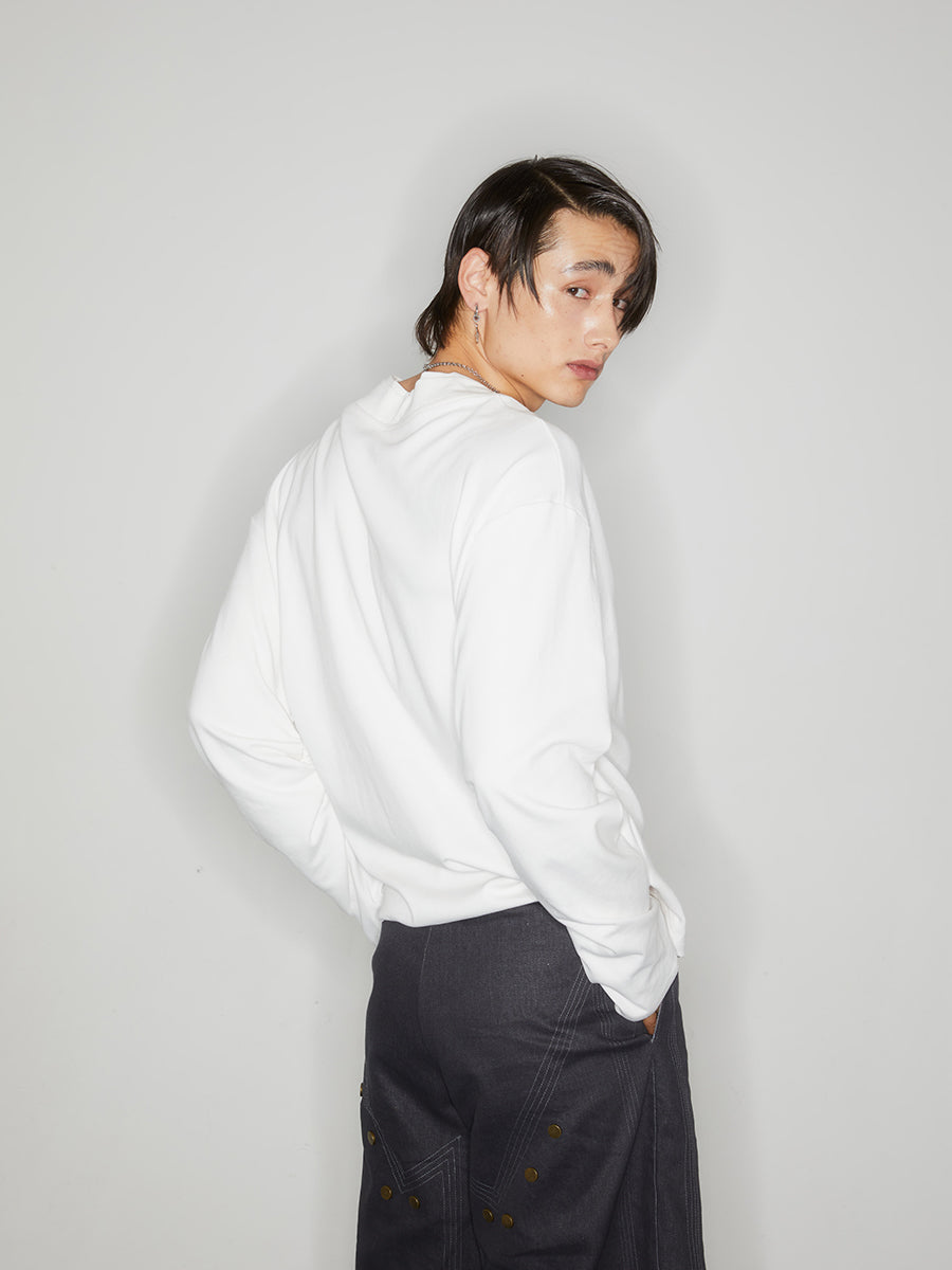 White low cut hoodie