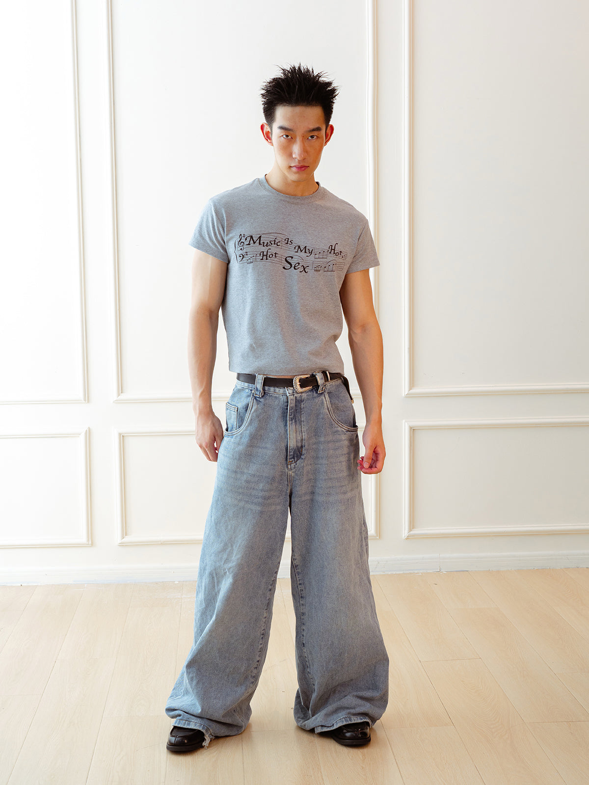 Score printed T-shirt