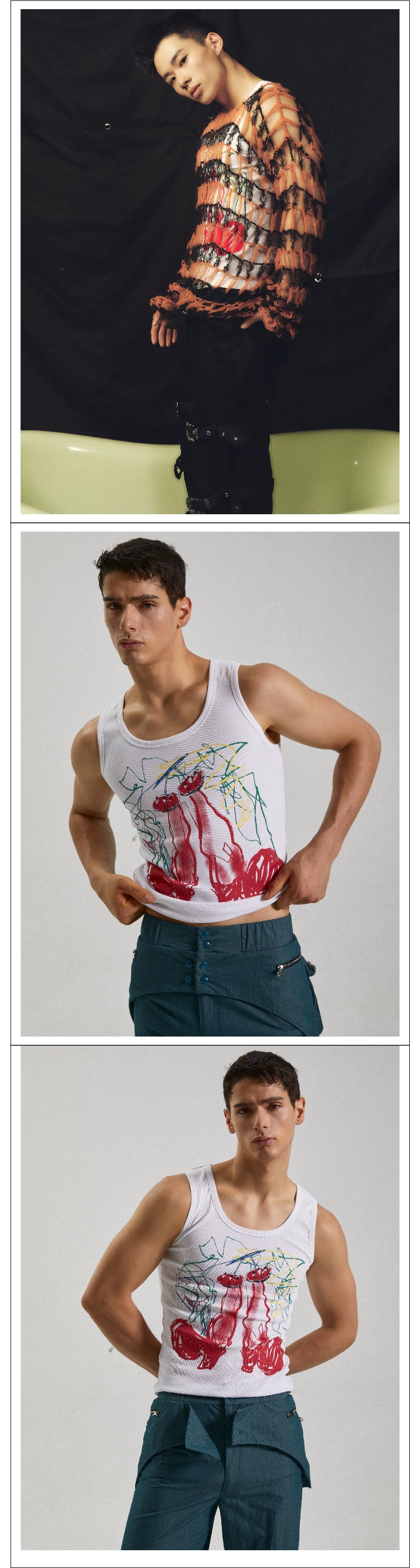 Cherry Graffiti Short Stroke Tank Top