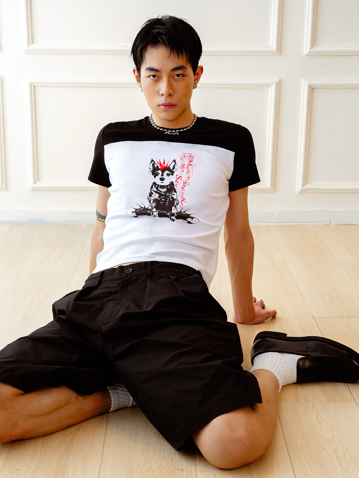 Punk Dog Printed T-shirt