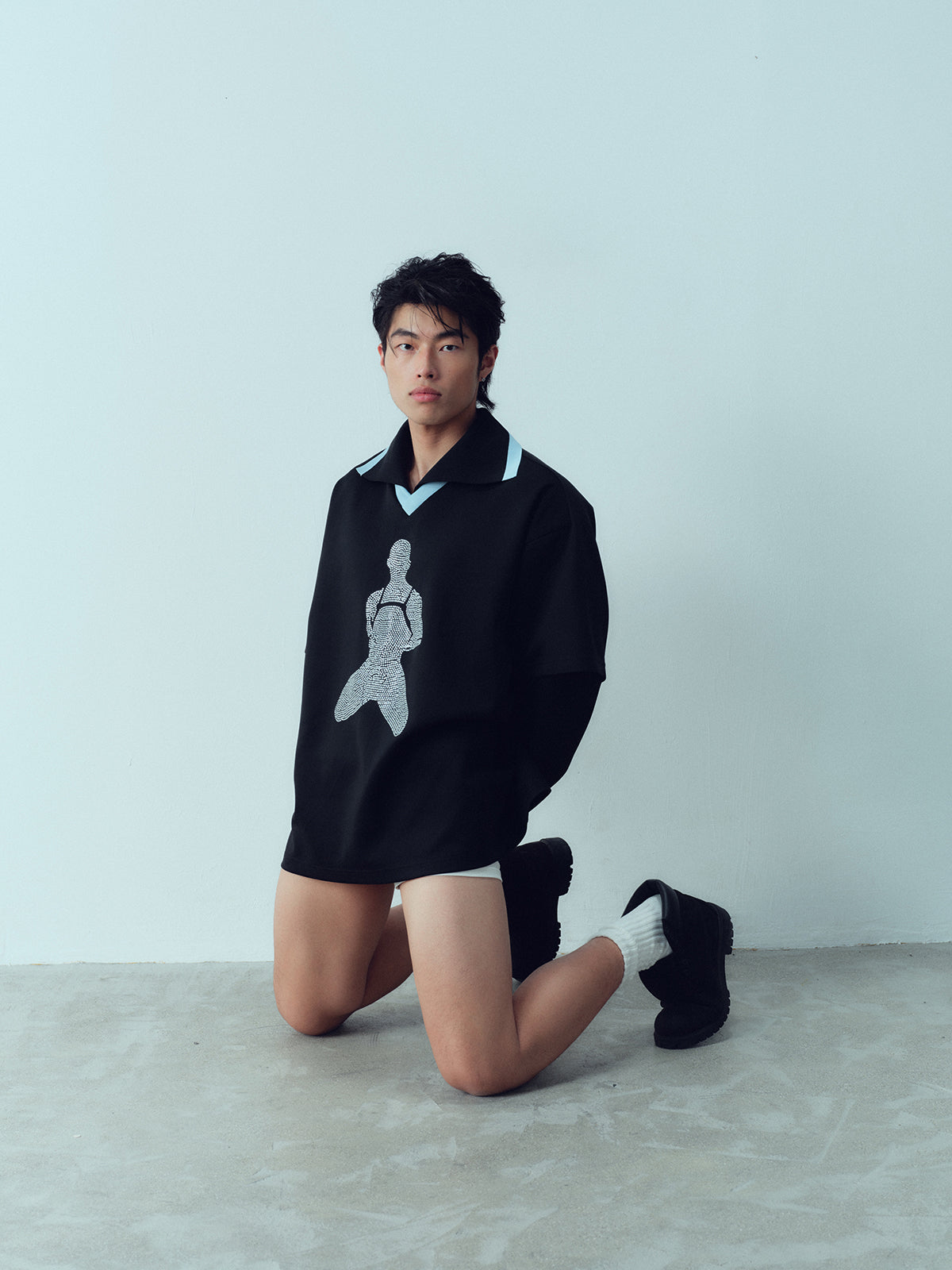 Flash diamond double-layer silhouette jersey