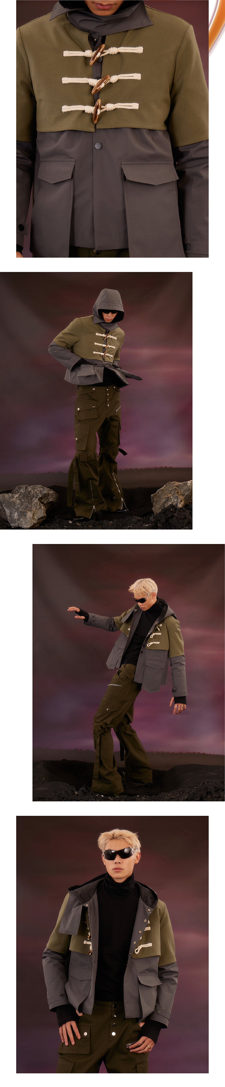 Slim fit assault suit short jacket